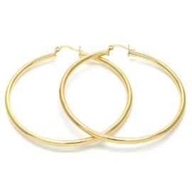 Gold layered large hoops