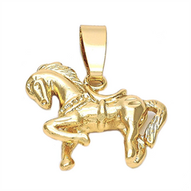 Fancy Gold Layered Horse Design Pendant