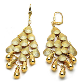 Teardrop Design Chandelier Earring