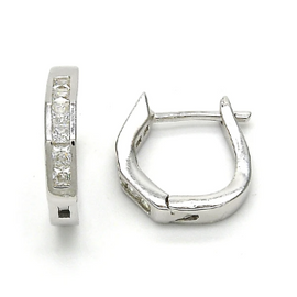 sterling silver huggie hoop