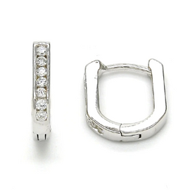 sterling silver huggie hoop