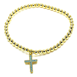 Gold Layered Cross Bracelet