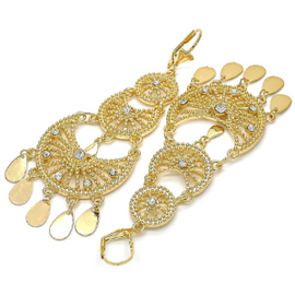 Gold layered long earring