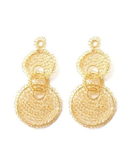 Designers Gold Crochet Earrings